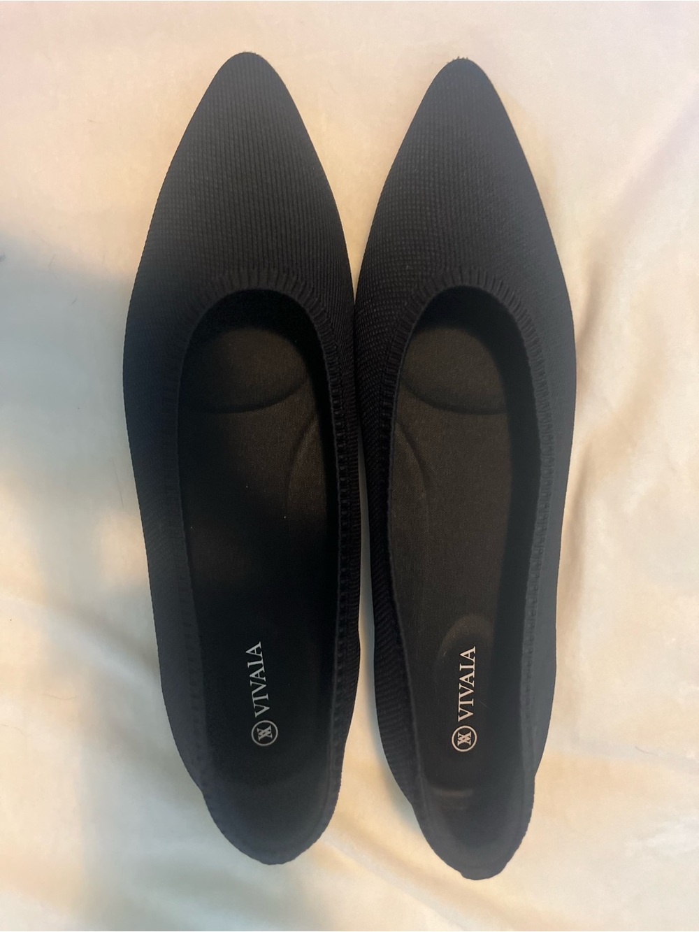 Vivaia Pointed Toe Ballet Flats (Aria 5°) Black Size 44 US 12